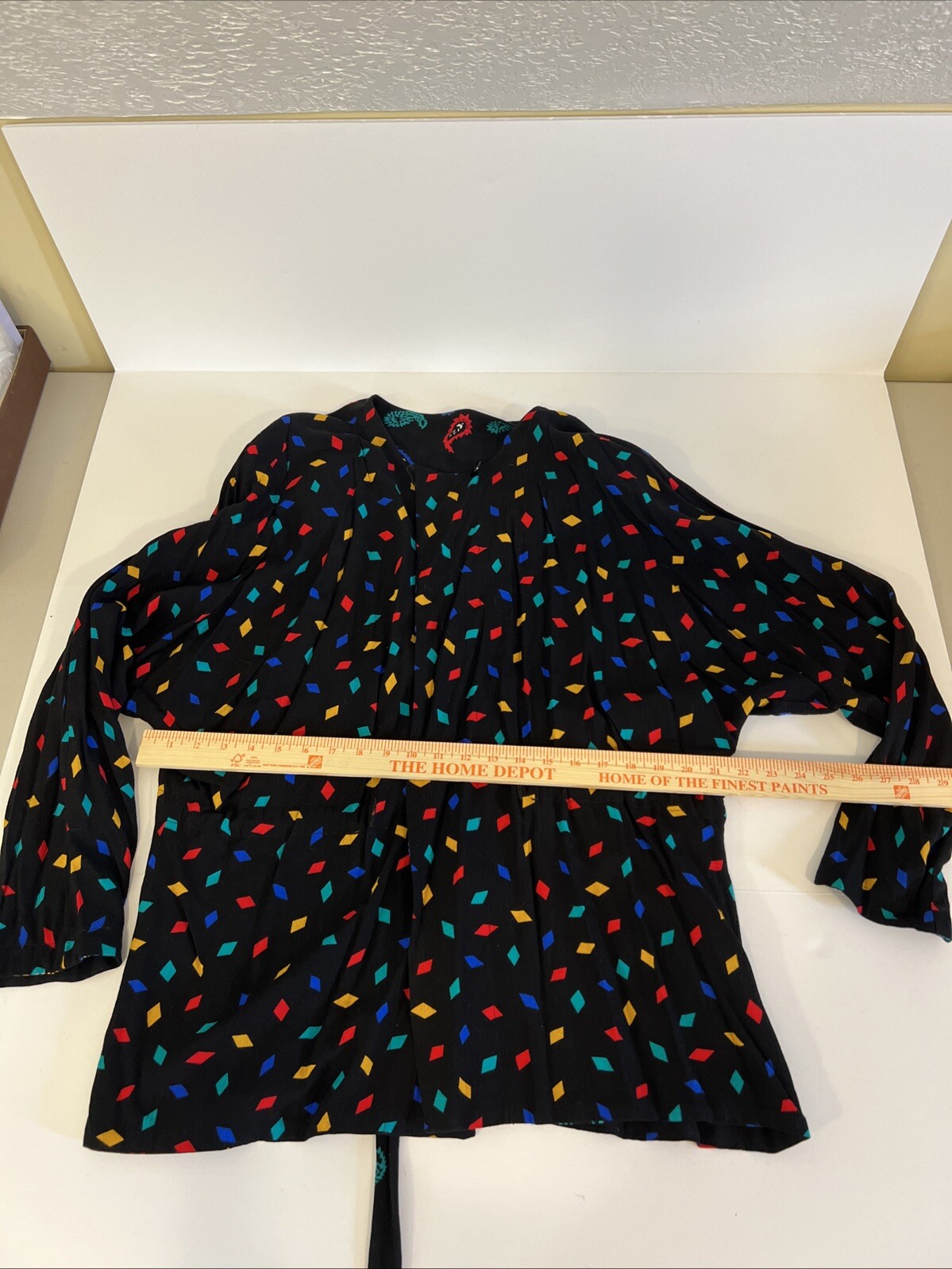 Chaus Women’s Black Crepe Pants & Long Sleeve Reversible Jacket Retro 1980 Large