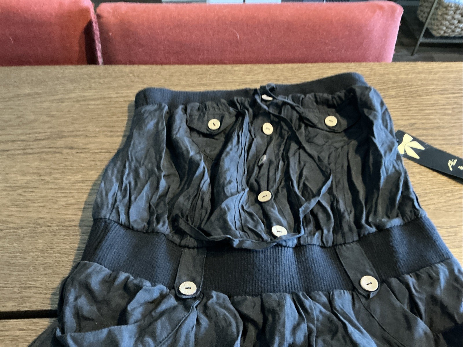 ALI & KRIS Linen Romper Size Medium Black – NWT