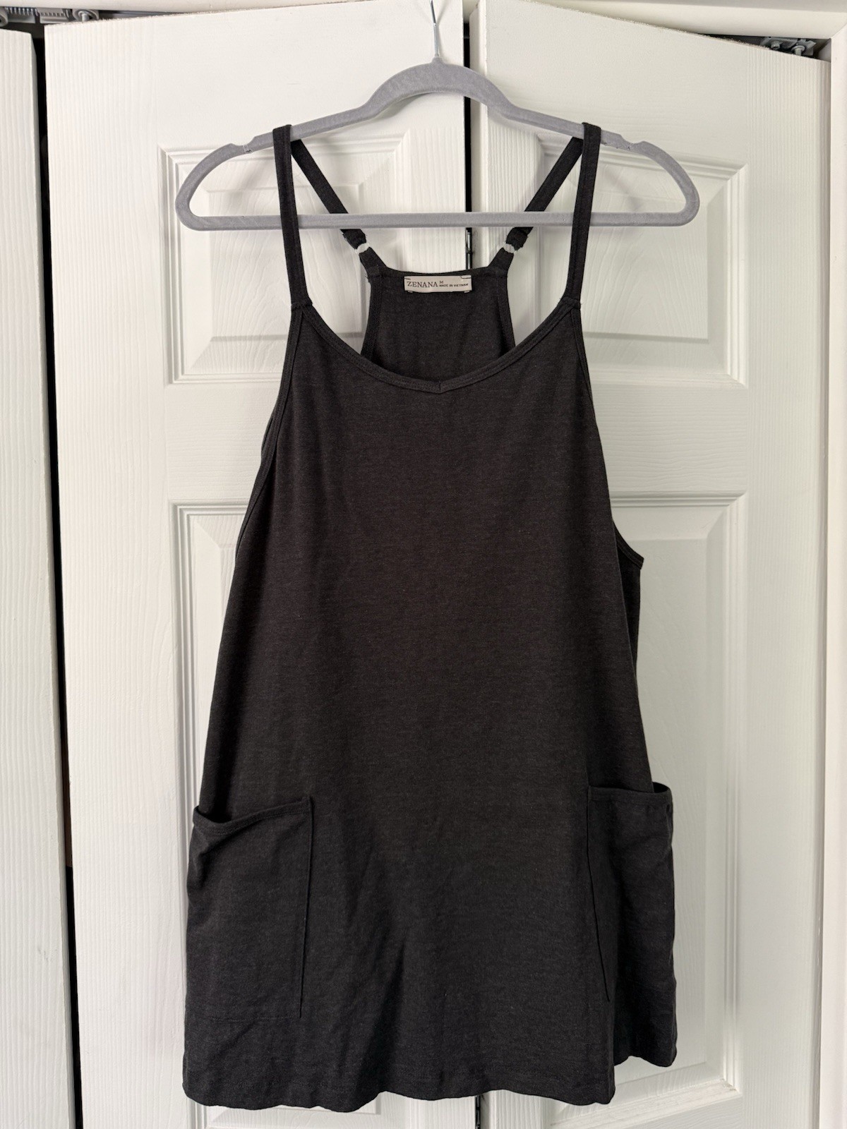 Zenana Cami Mini Dress with Built-in Romper Liner Size Medium NEW