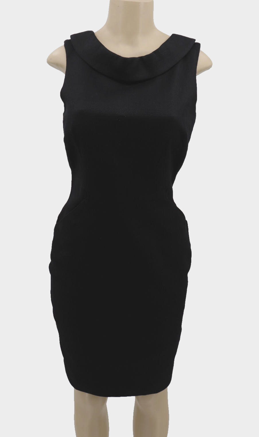 Boden Martha Textured Sheath Dress Womens Size 8P Black Career Classic Retro New