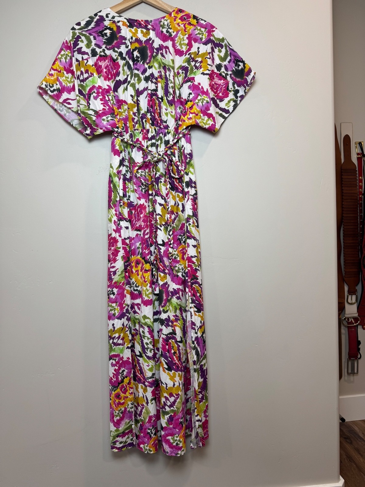 MISA Setareh Cotton Flora Splash Maxi dress XS (fits up to smaller MEDIUM)