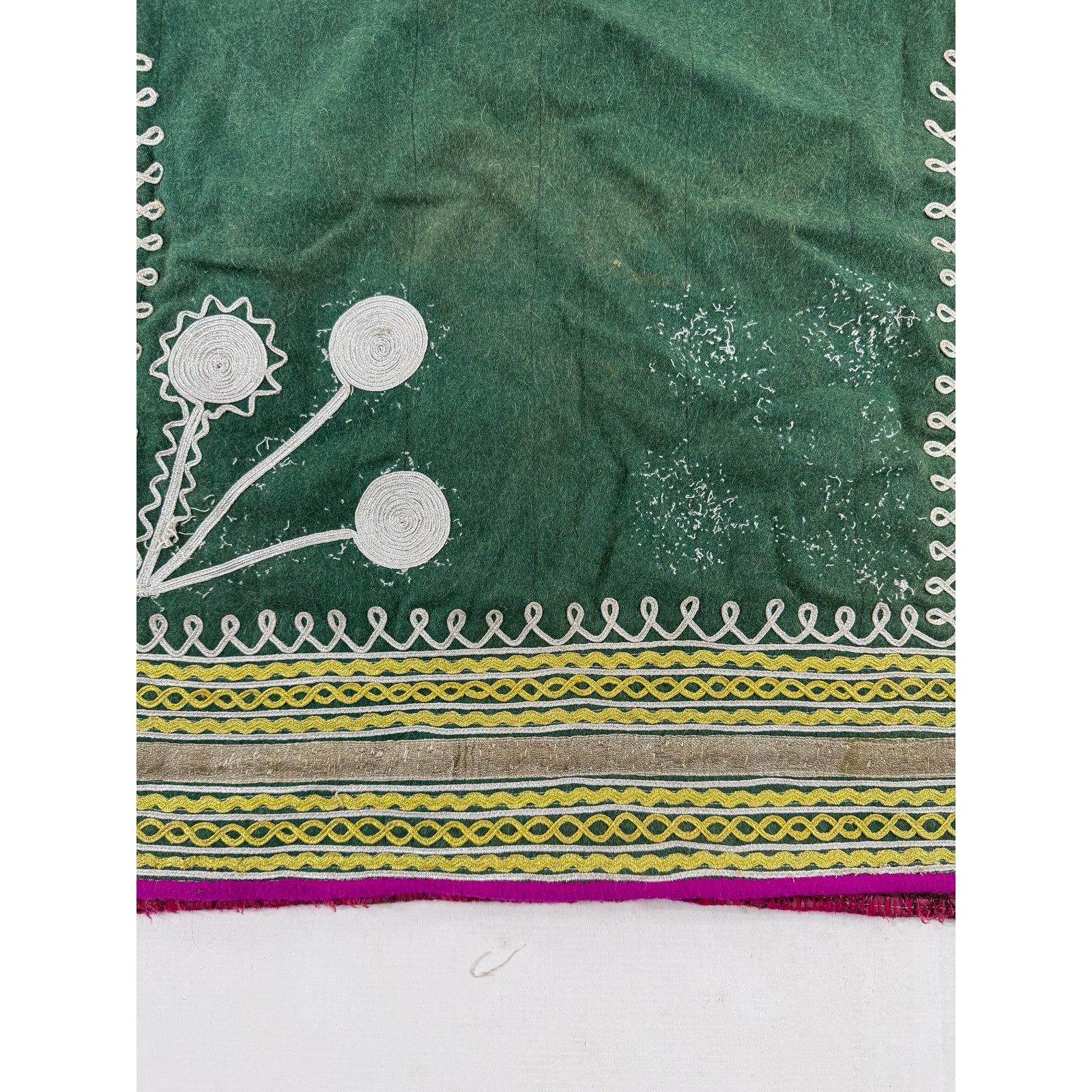 Vintage Afghan Embroidered Tribal Wool Ethnic Chapan