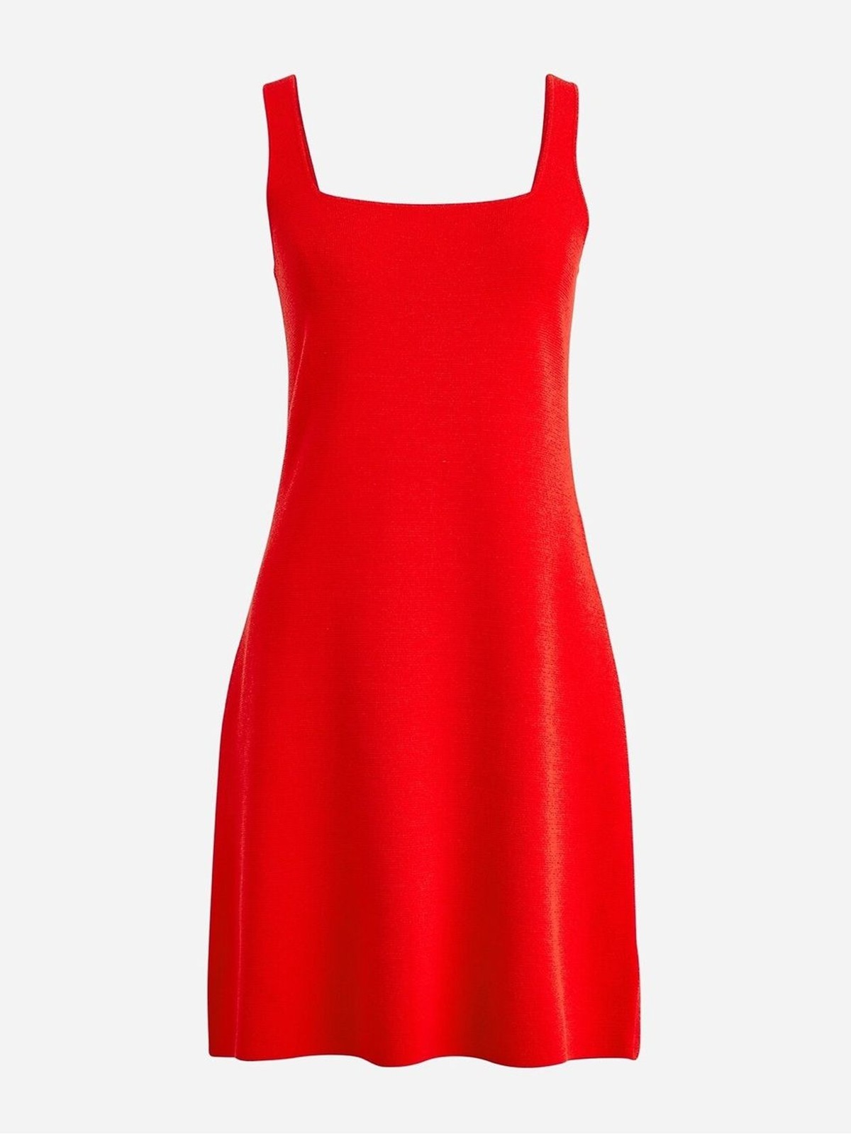 NWT J. Crew Red Squareneck Knit Mini Sweater Dress A-Line Size Medium