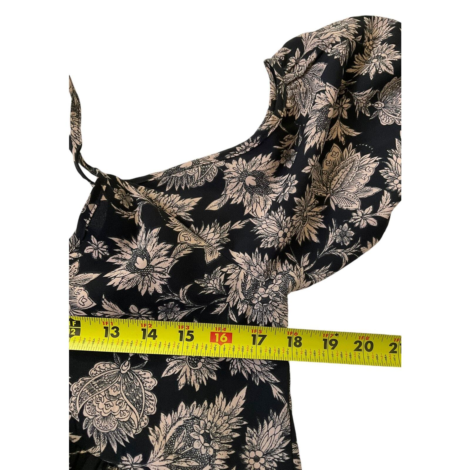 Honey Punch Black & Brown Floral Sundress Women Size Small | 6-25
