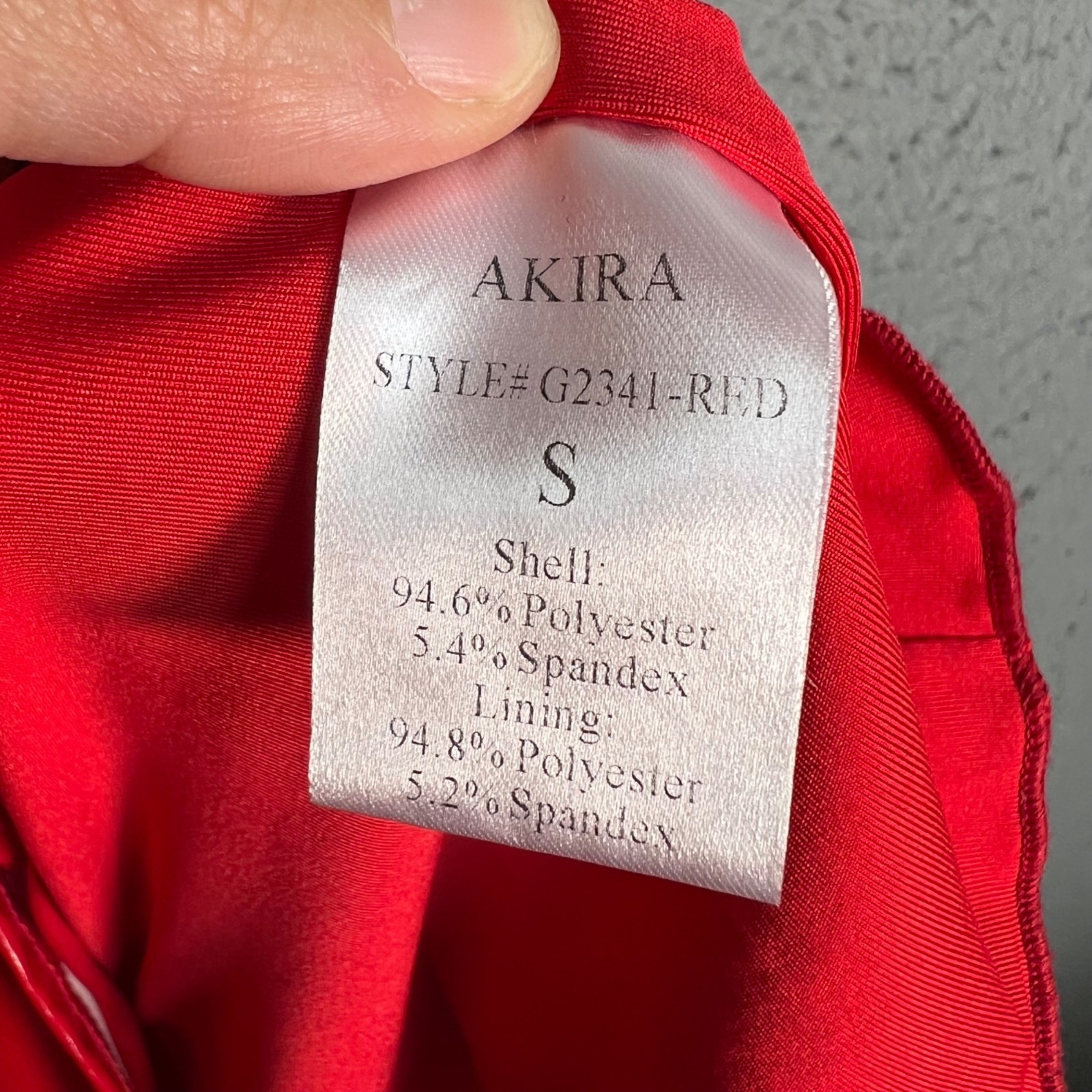 Akira Womens Small Red Patent Leather Look Cowl Neck Mini Dress