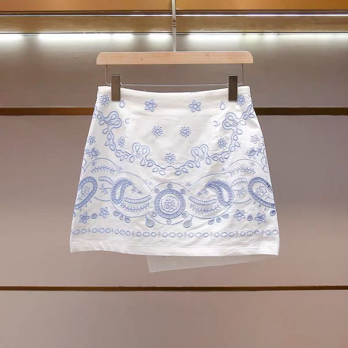 Self-Portrait 2026 Summer Embroidered Strap Top+Skirt Set for Women