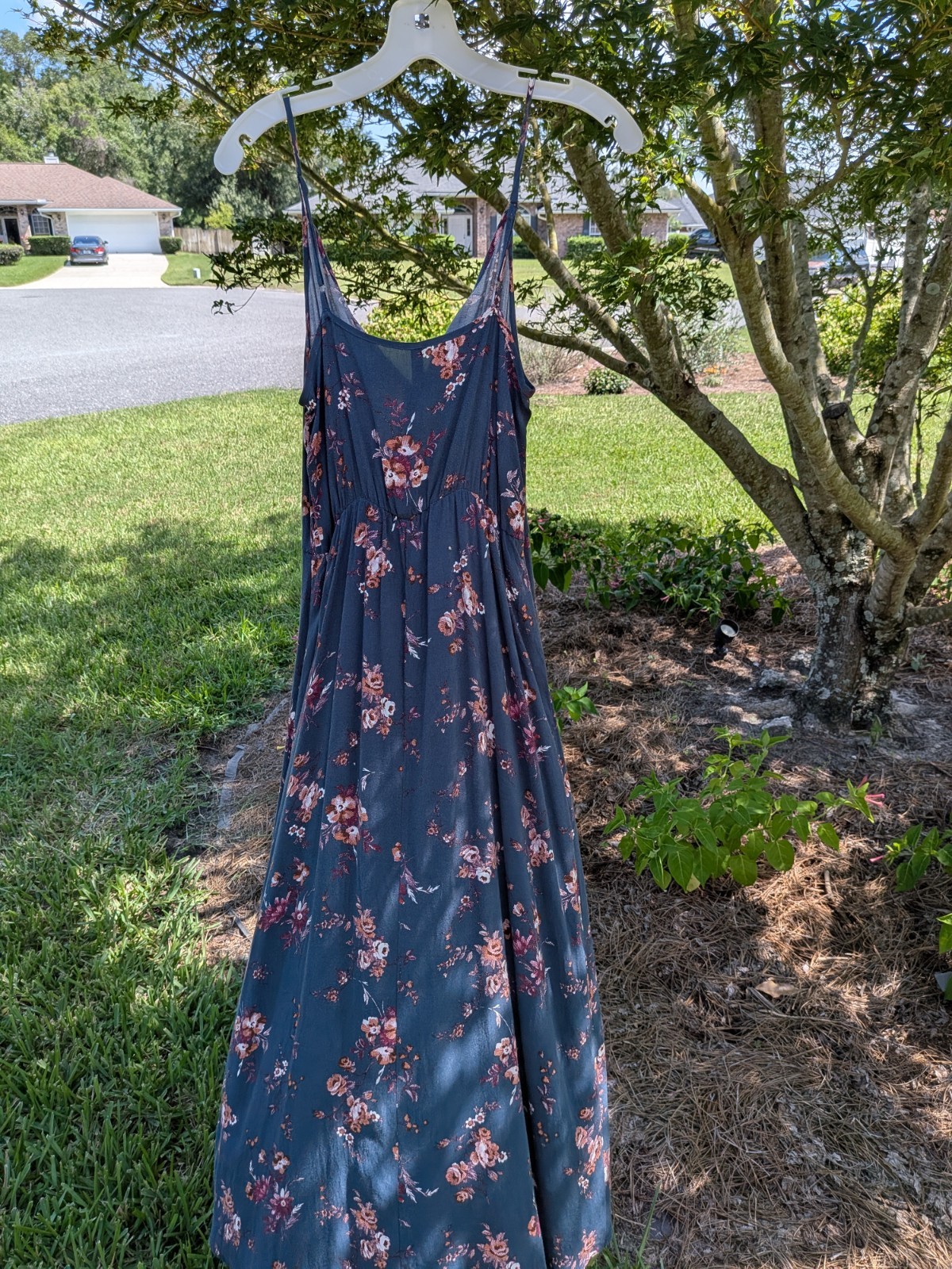 Green Dress With Floral Pattern