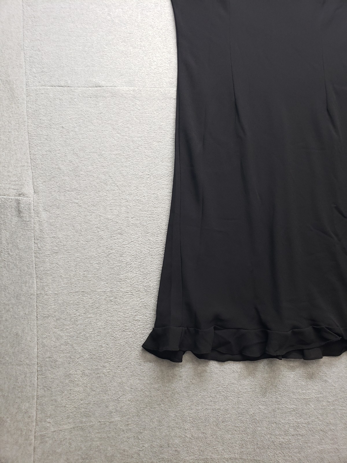 Studio I Women Dresses 16 Black Round Neck Sleeveless Ruffled Hem Logo Outdoor