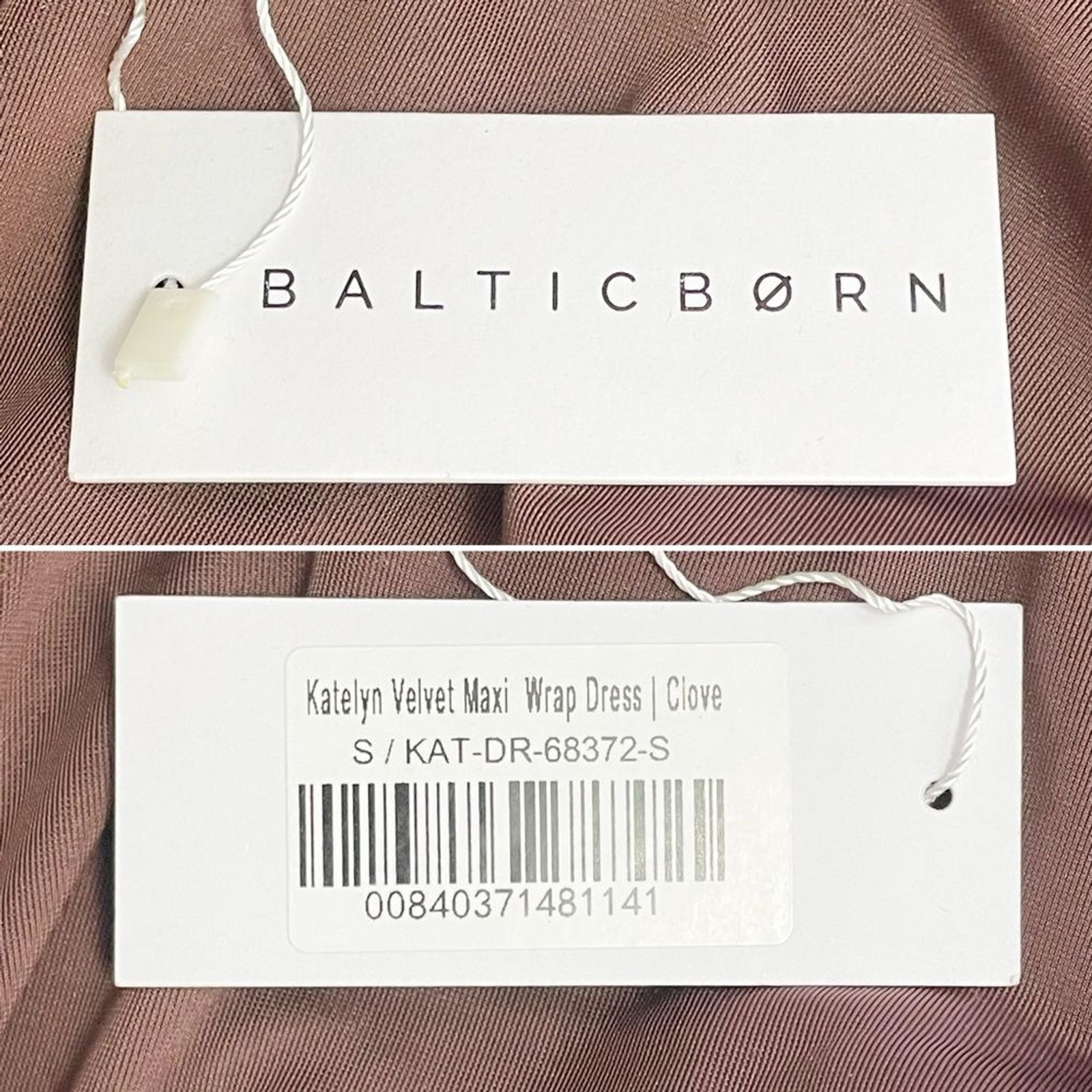 NWT Baltic Born Katelyn Velvet Maxi Wrap Dress Clove Brown Sz Small Tulip Skirt