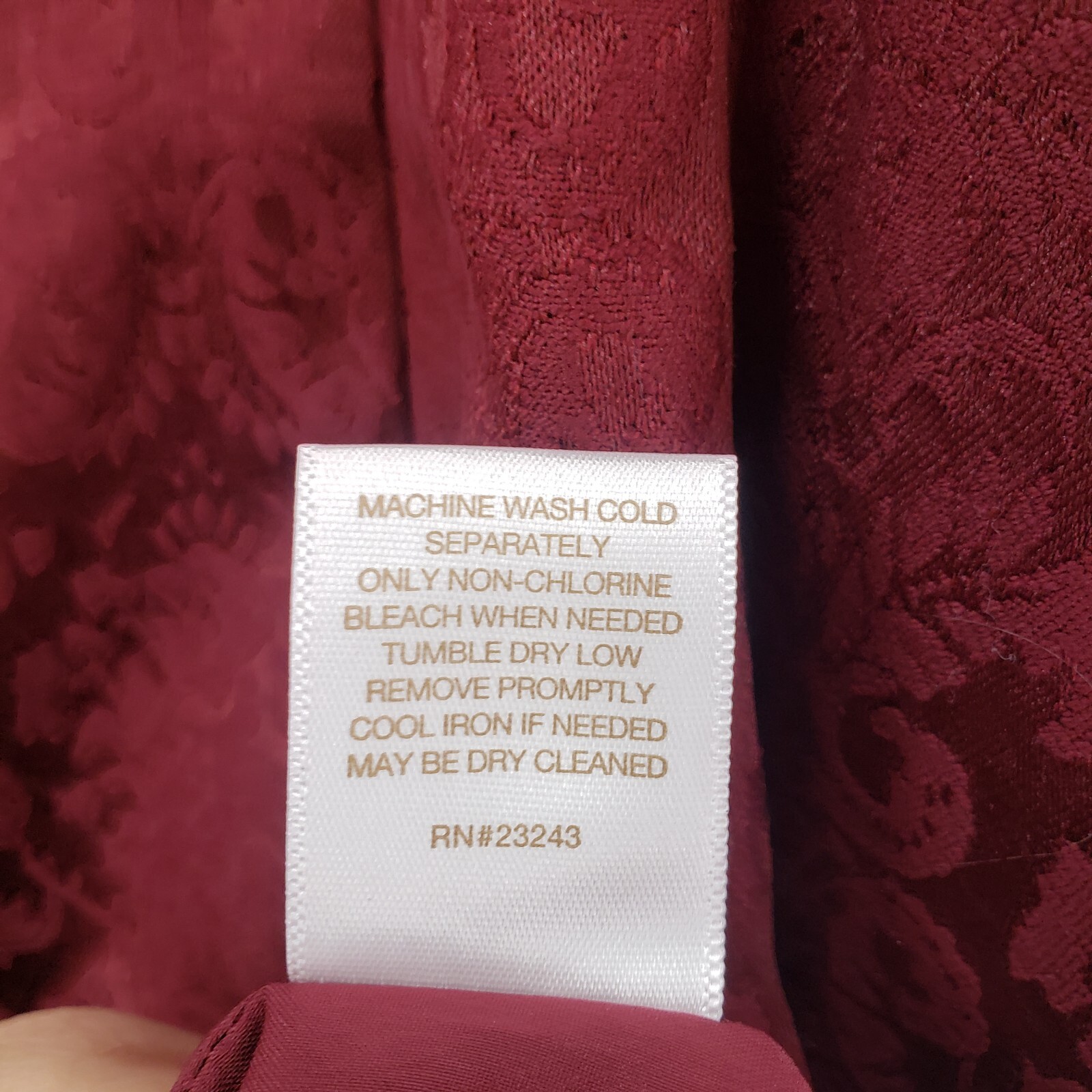 Eva Mendes 20 Damask Fit Flare Dress Sleeveless Pleated Zip Up Cotton Burgundy
