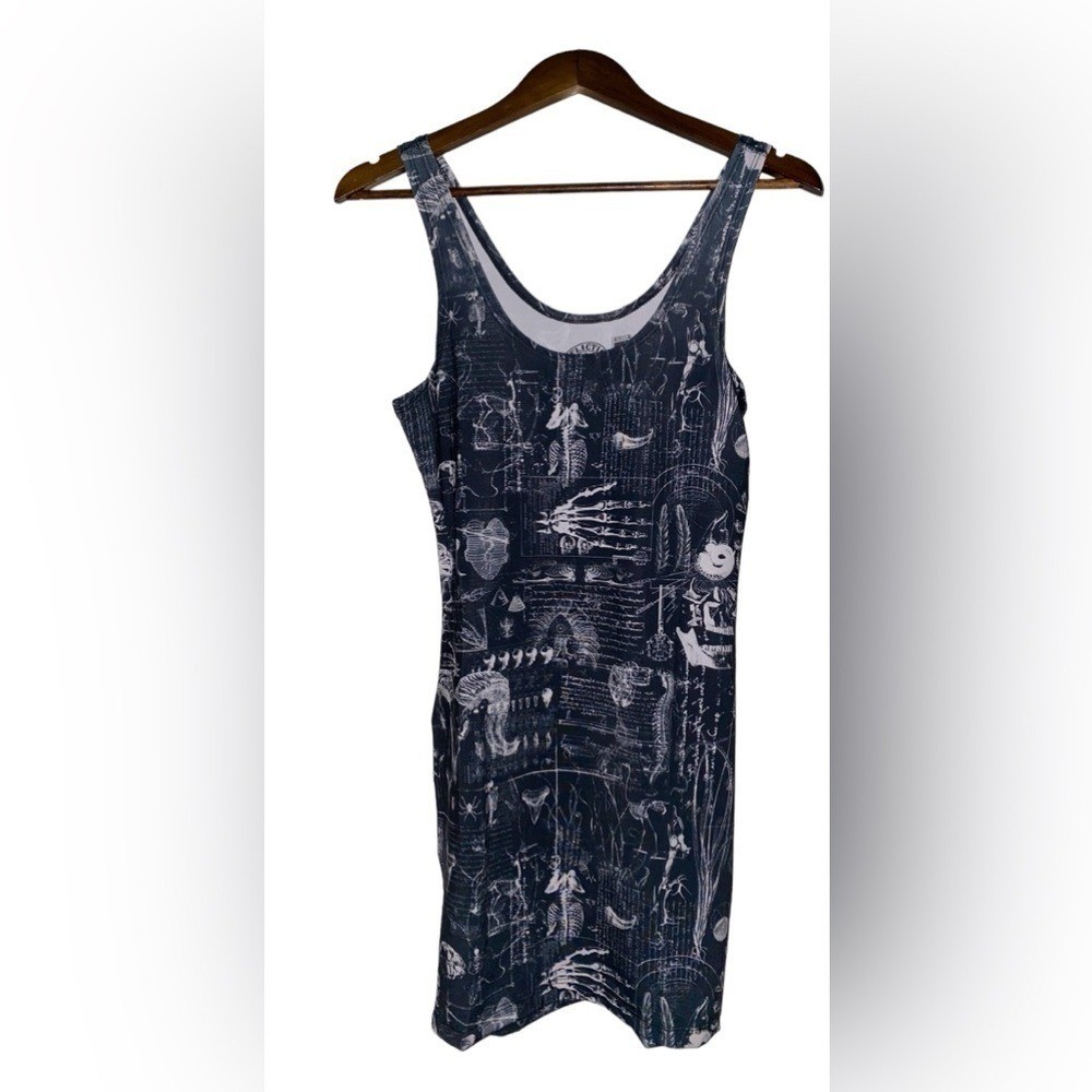 Affliction Iggy Punk Women Mini Tank Dress Goth Grunge Bodycon Medium MMA NEW