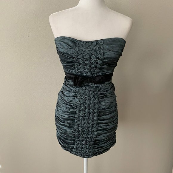 NWOT! BCBGMaxAzria Women Sz 6 MARIKO Ruched Strapless Cocktail Mini Dress