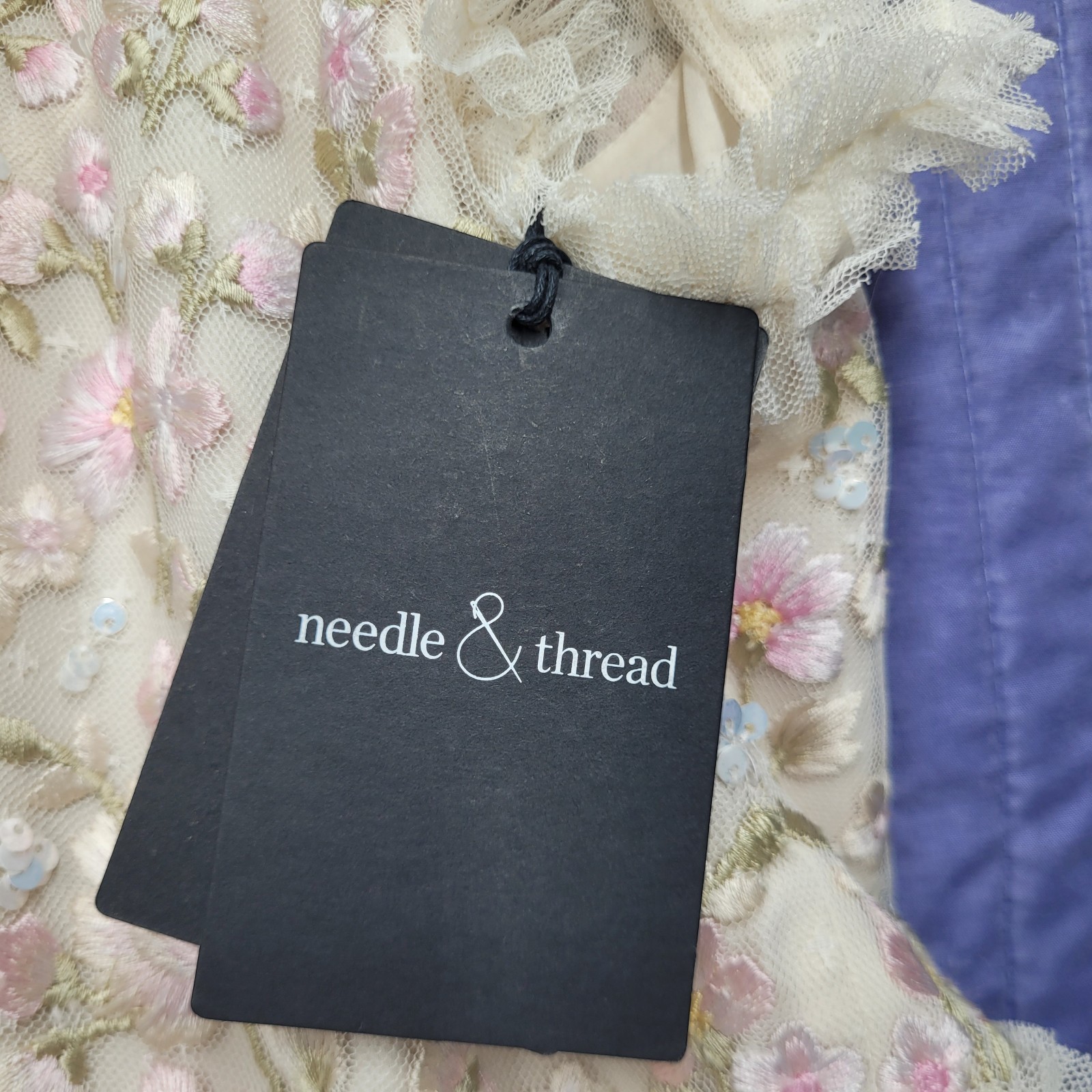 Needle Thread Dahlia Ditsy Bodice Round Neck Floral Embroidered Sequin UK20 US16