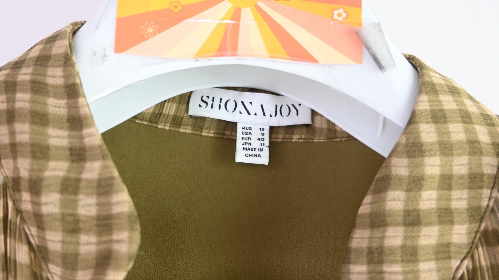 Shona Joy “Eleonora”drawstring Frill midi dress in Olive size UK12