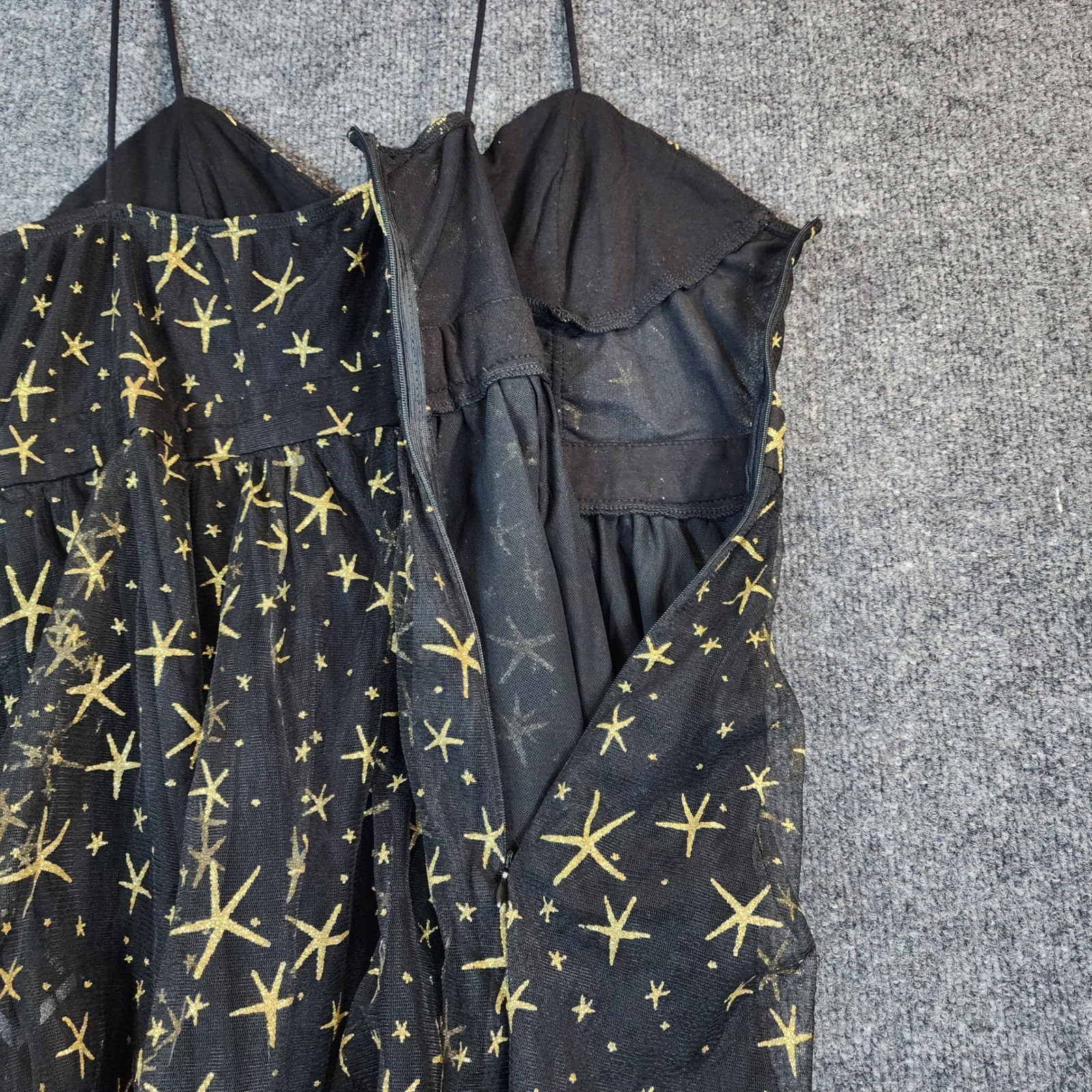 Celestial Fairycore Coquette Princess Whimsigoth Star Mesh Party Dress XL 12