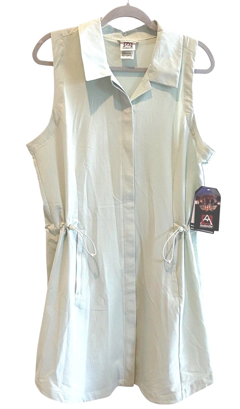 Avalanche Outdoor Sleeveless Dress XL Stretch Collared Woven Adjustable Waist