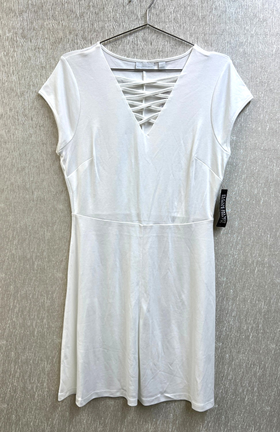 NY&C New York Company White Cap Sleeve Dress Fit & Flare Women’s Size Medium