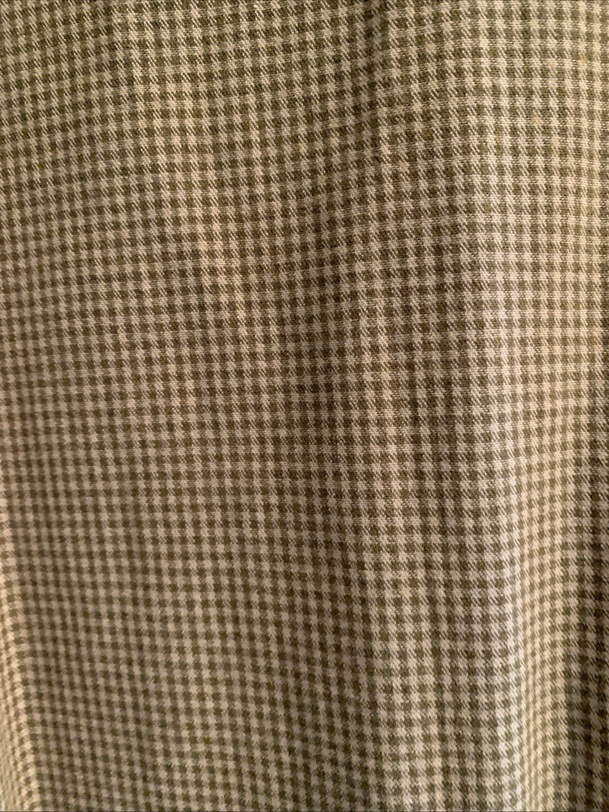 Christopher & Banks M Vtg Jumper W/Leaves Olive & Tan Check Maxi Dress