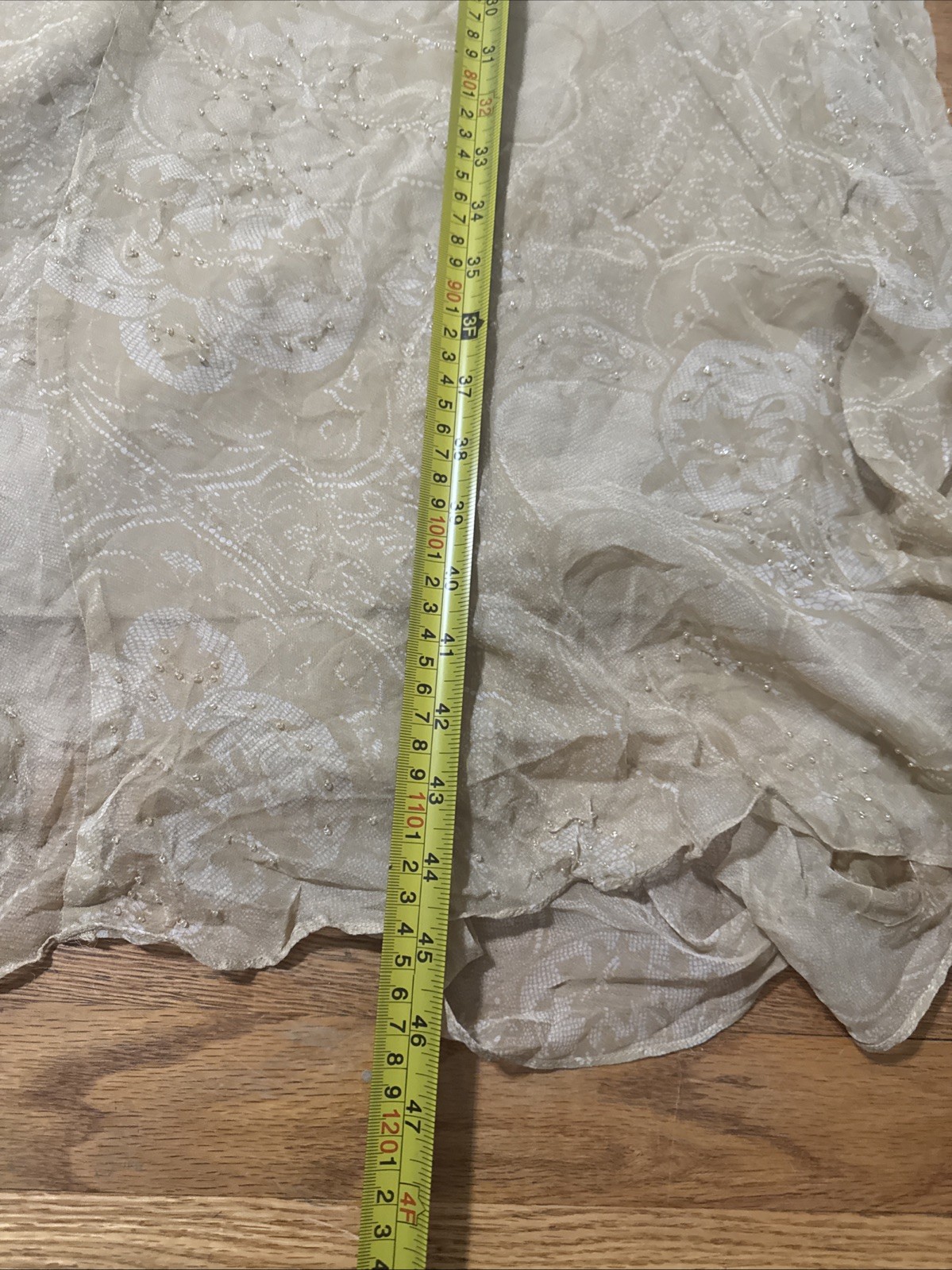 Ice 90s Y2K Silk Cowl Neck Maxi Slip Dress Paisley Print Asymmetrical Hem Sz 20