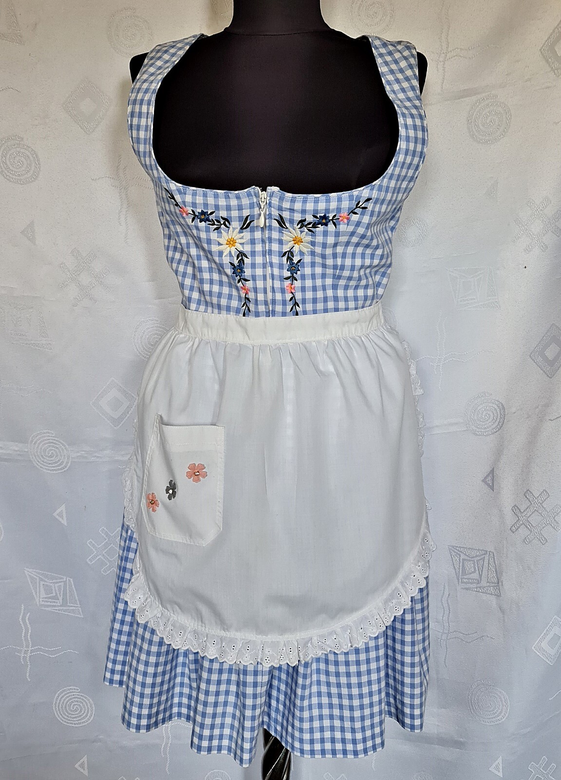DRESS VINTAGE WARZMANN TRACHTEN TYROL OKTOBERFEST DIRNDL WOMENS US 8 EU 36