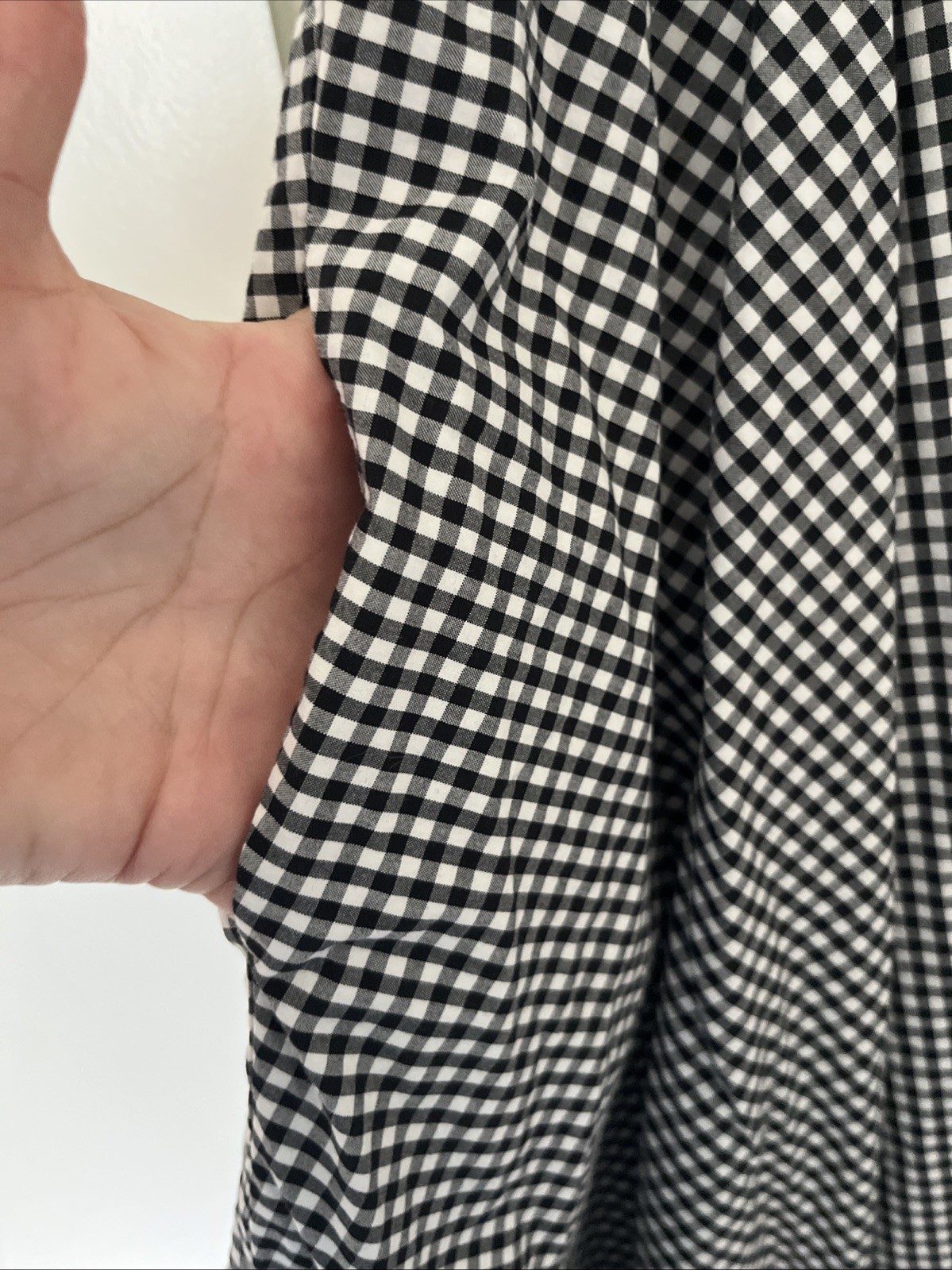American Living Gingham Midi Dress Size 8 Fit & Flare Collar Twee Coquette