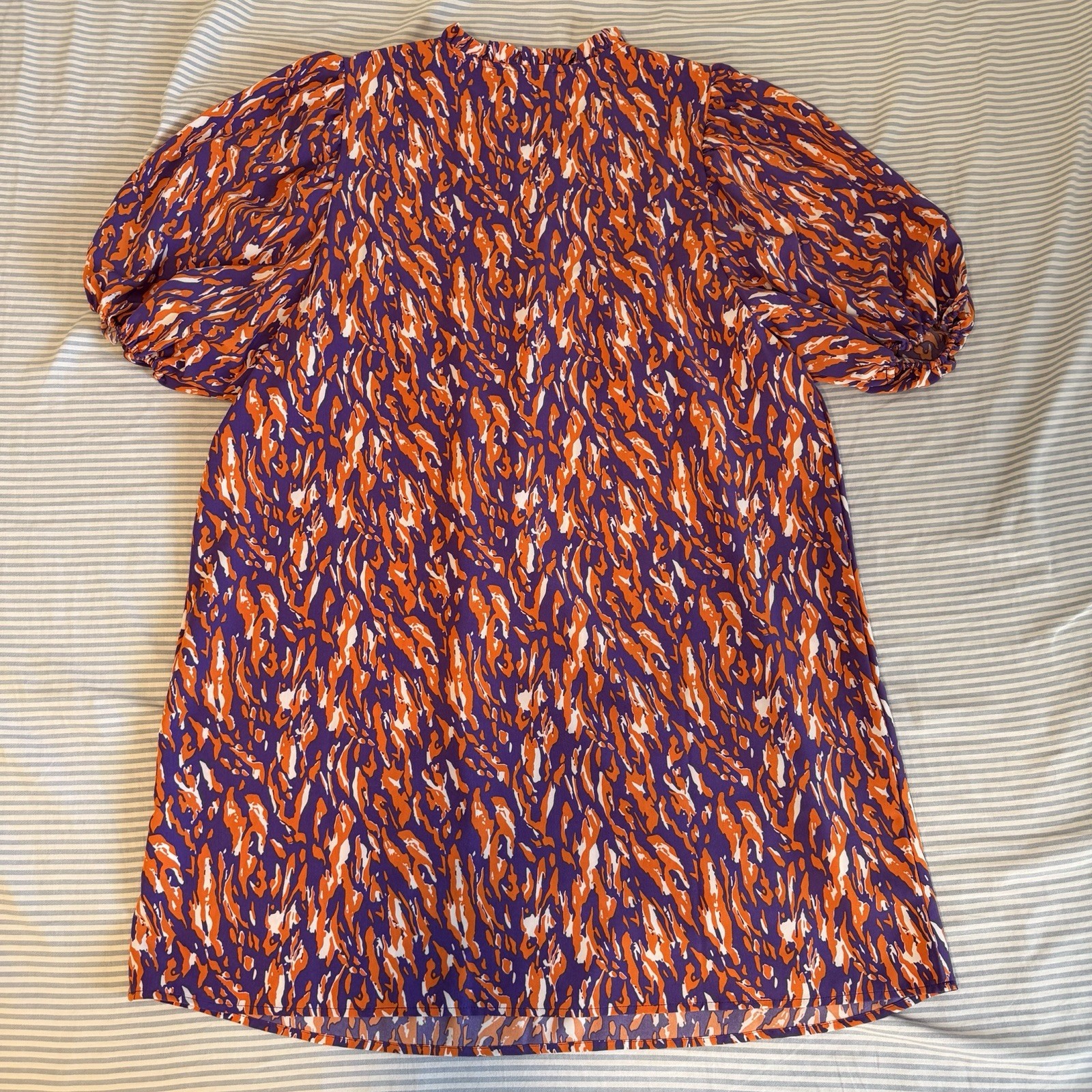 Purple, Orange, & White Michelle Mcdowell Clemson University Dress Size XL