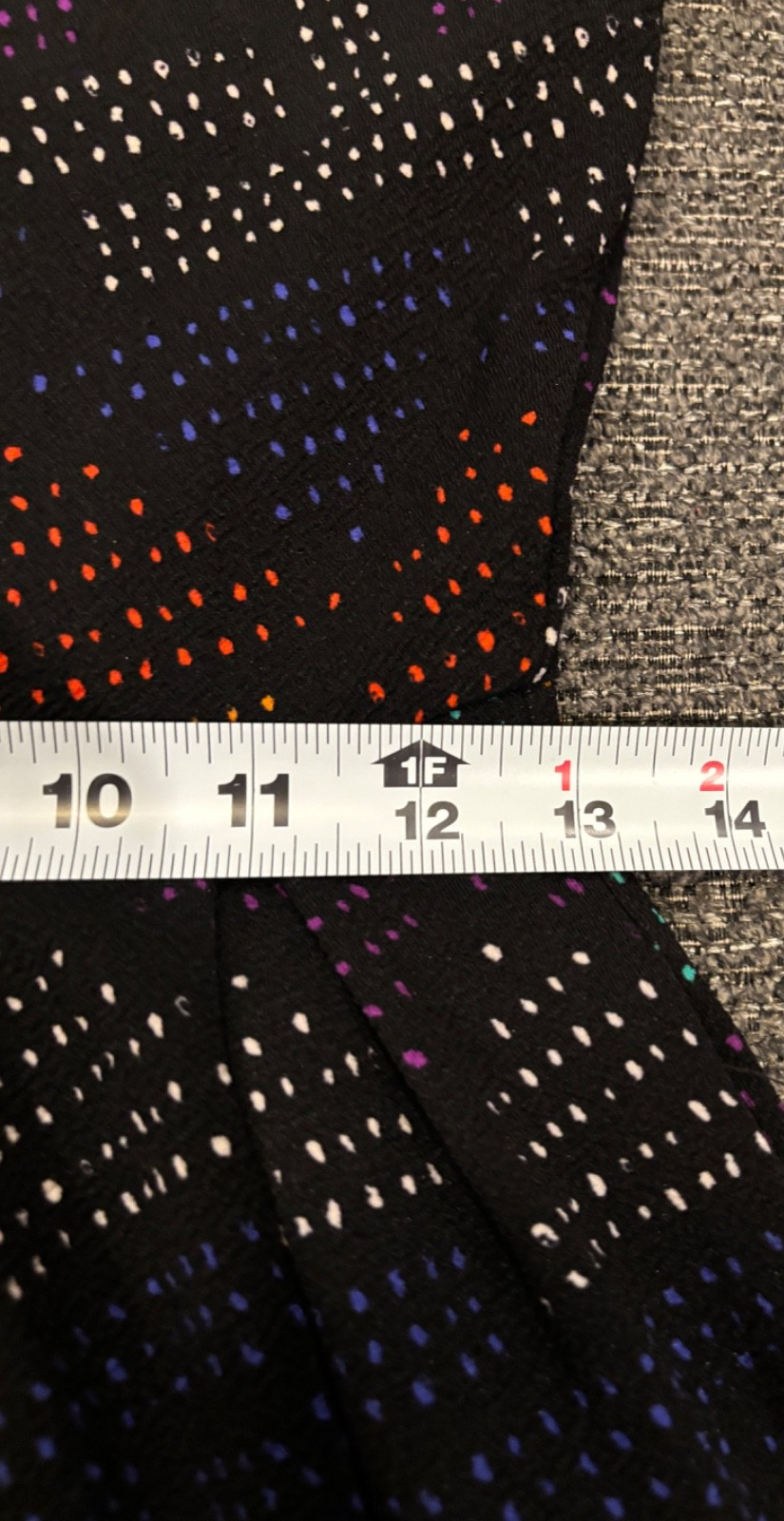 LuLaRoe Amelia Dress Small S Black Rainbow Dash Pleated Pockets Zip Polyester
