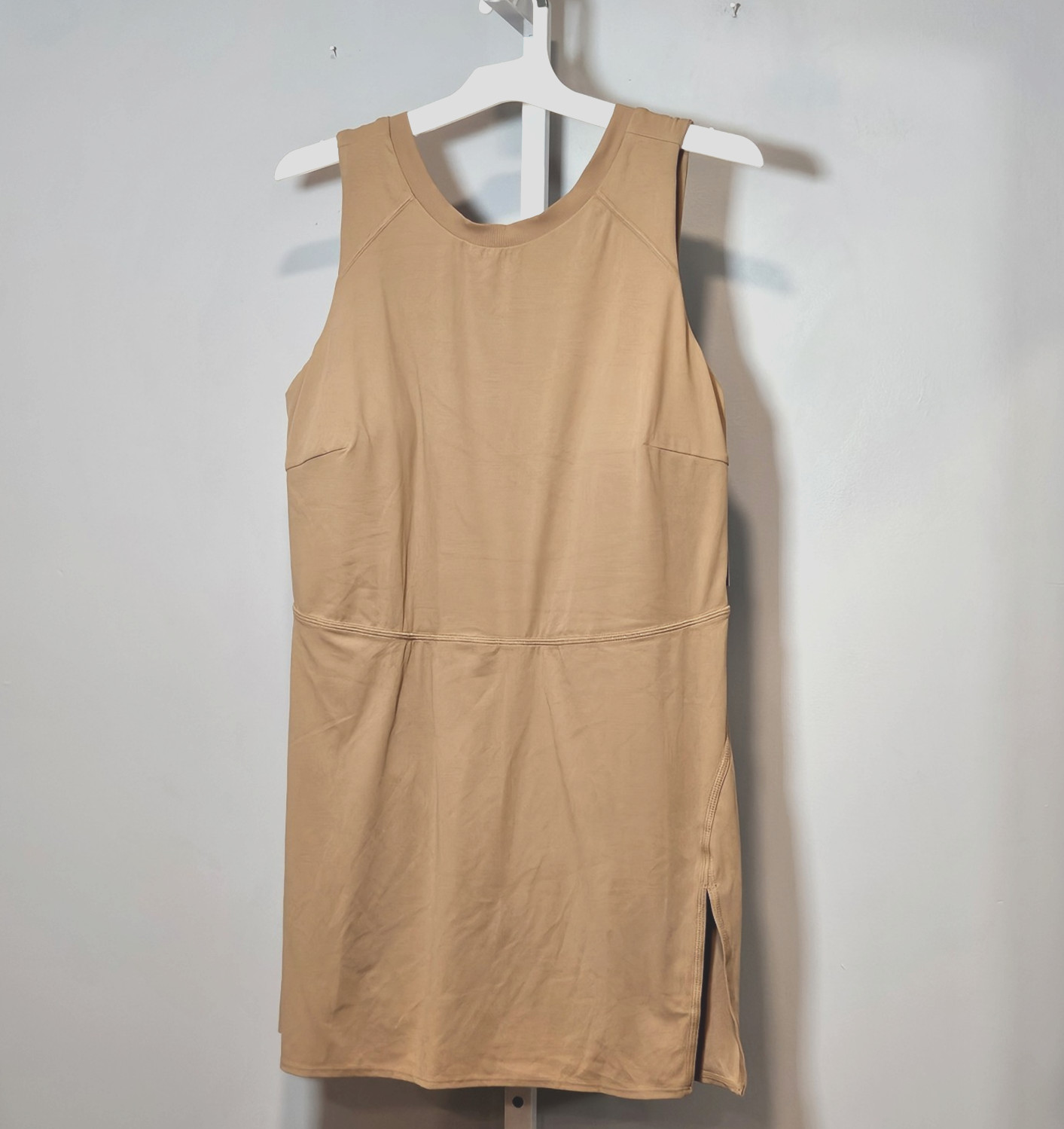 NWT JoyLab Size XXL Taupe 1-Piece Activewear Dress w/Built-in Shorts & Pockets