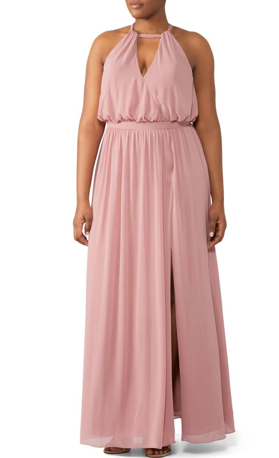 Watters Blush Pink Fleurette Gown Size 20W Whimsy Cottagecore Wedding No Stretch