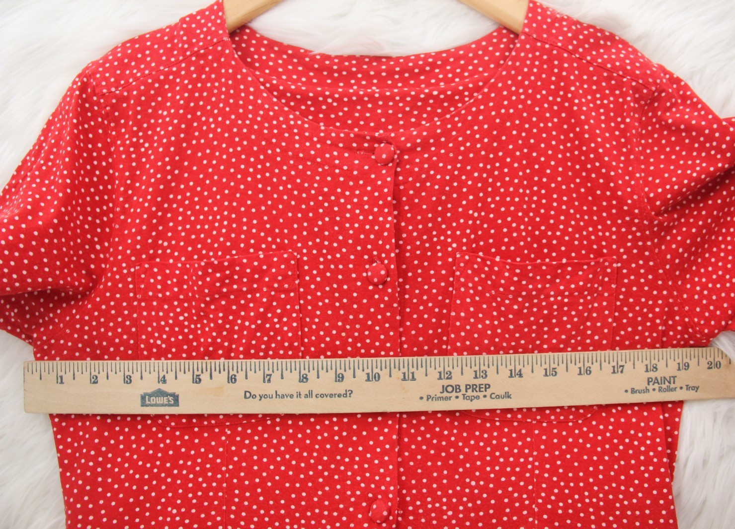 Vintage 1990s Capacity Knits Midi Red Ditsy Cotton Cottagecore Prairie Farm M