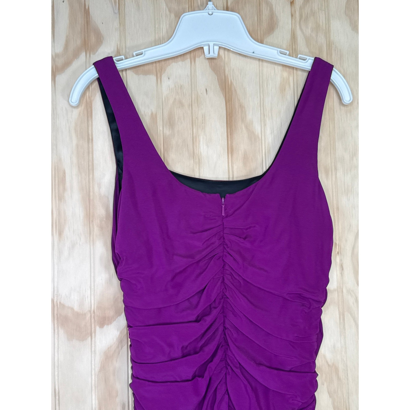Jay Godfrey Silk Ruched Balloon Dress Fuchsia Purple Size 10