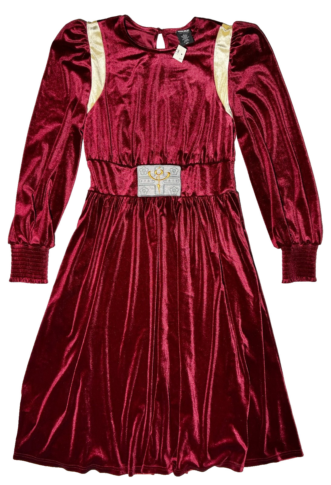 Her Universe Star Wars Padme Velvet Bishop Sleeve Dress Size MD,2X NWT