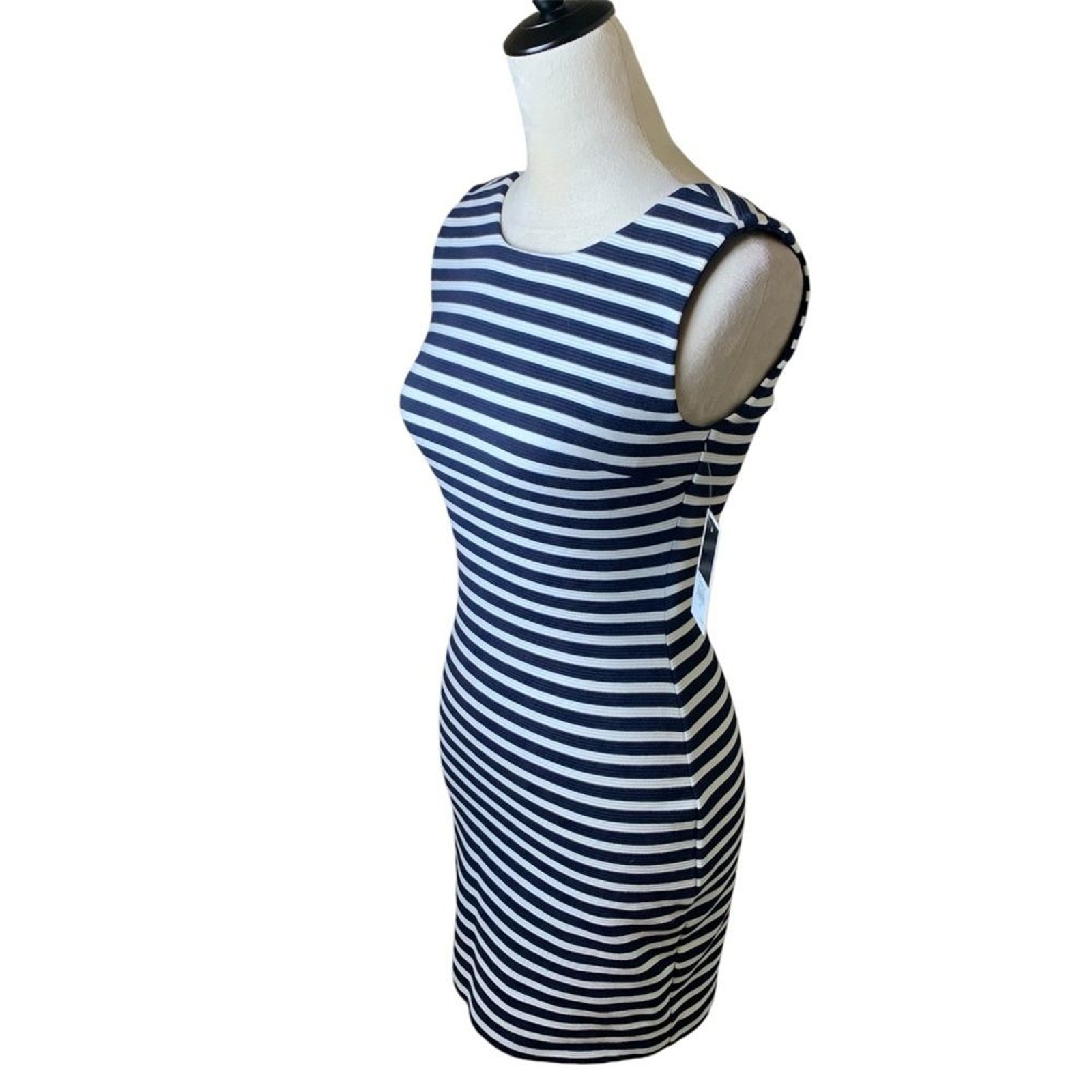 Juicy Couture Avery Stripe Ponte Bodycon Mini Dress XS Coastal Nautical Preppy