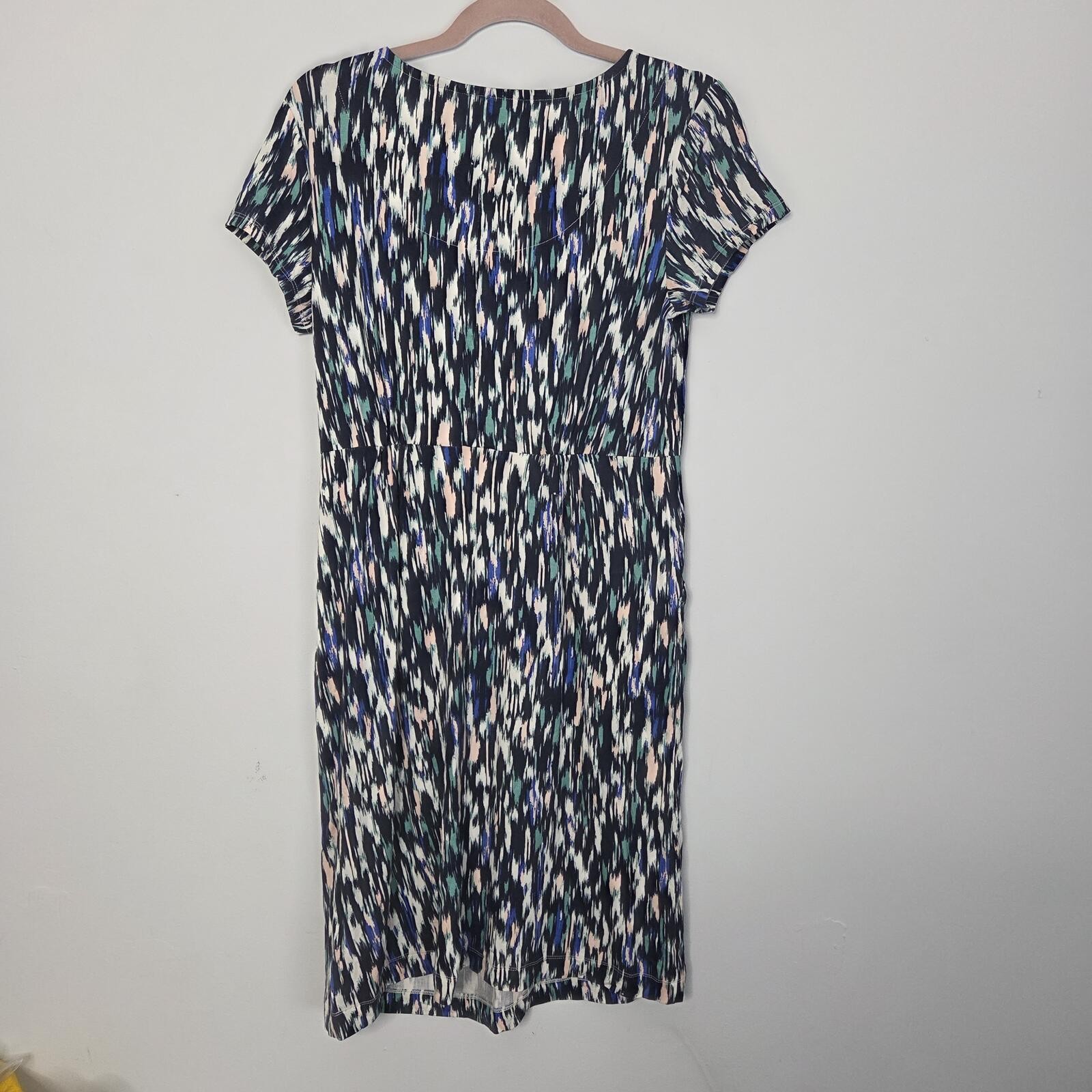 White stuff blue, beige & green knee length dress size 12