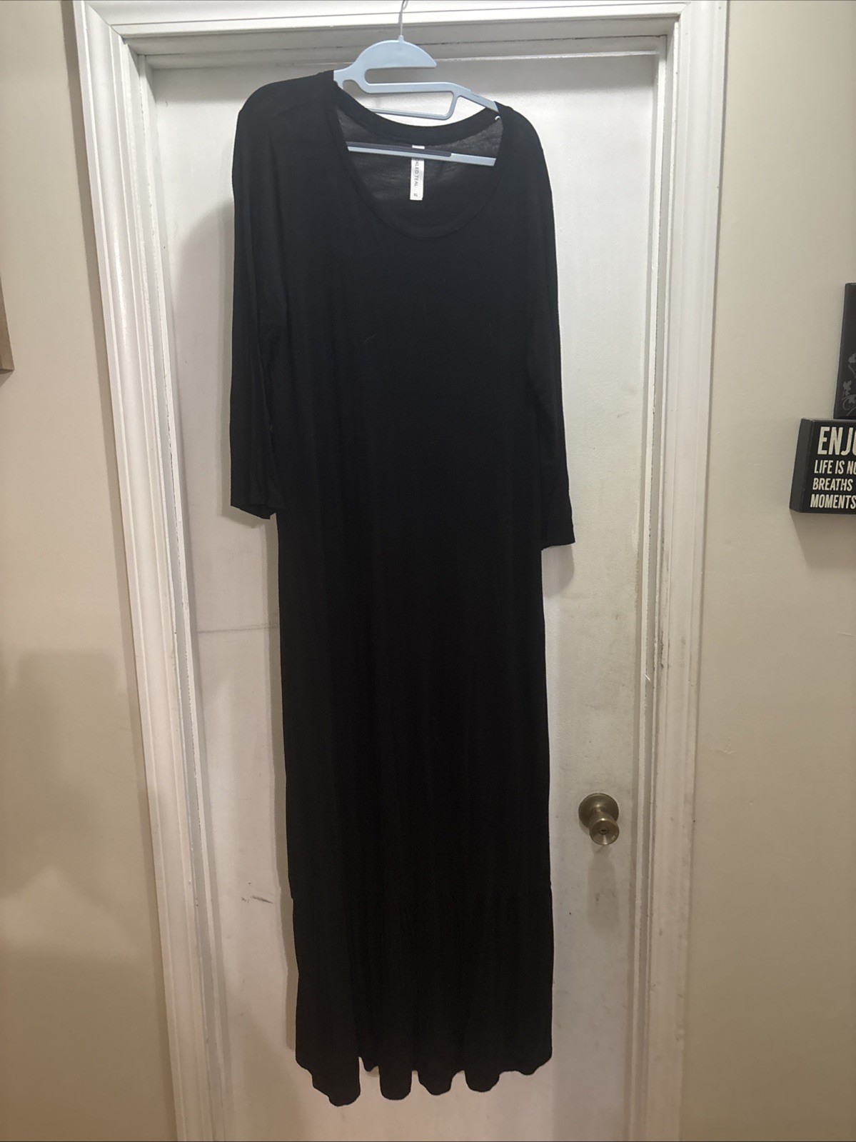 Tickled Teal Black XL Maxi Dress