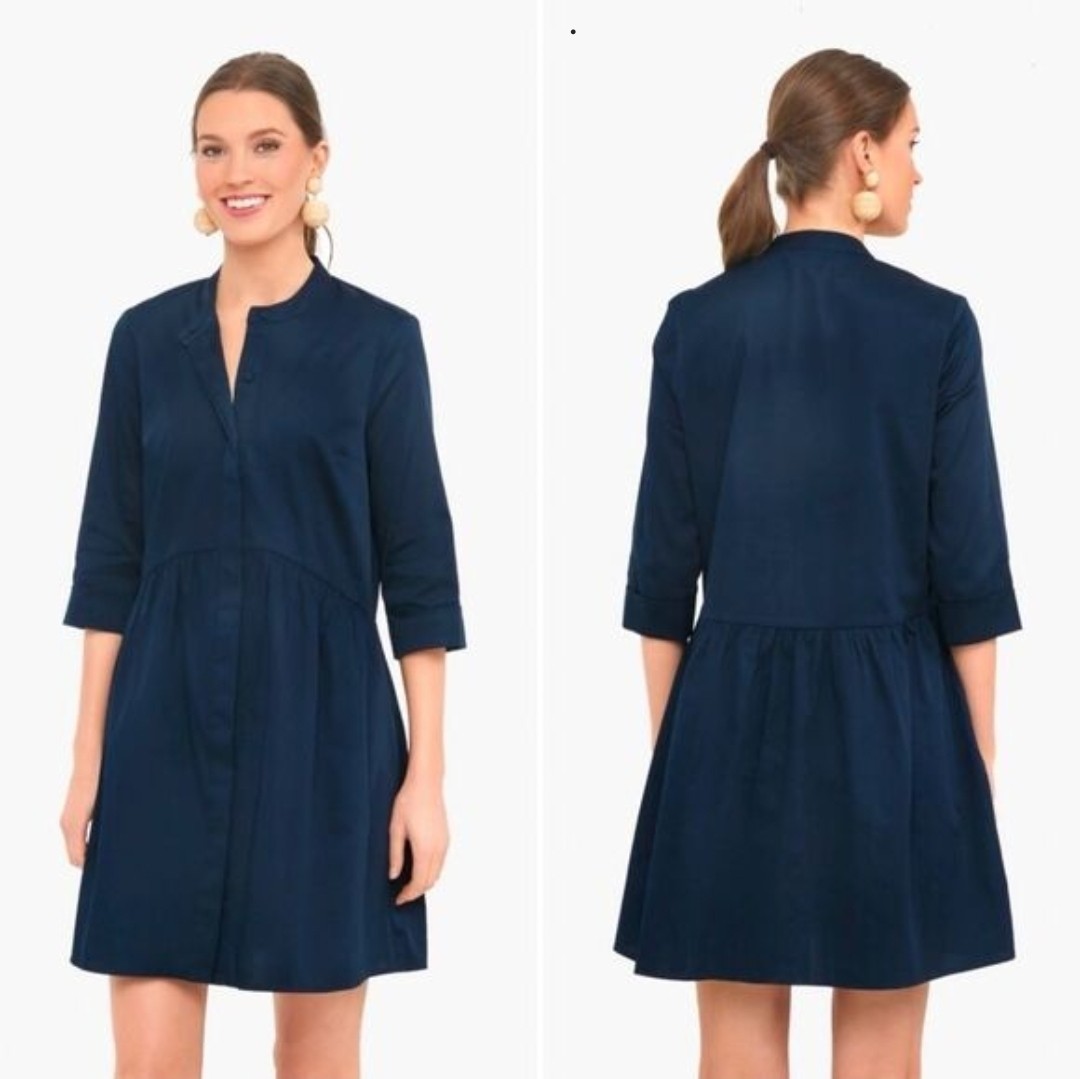 Tuckernuck Women’s Navy Blue Royal Shirt Dress Mini Length sz XS NWOT $148