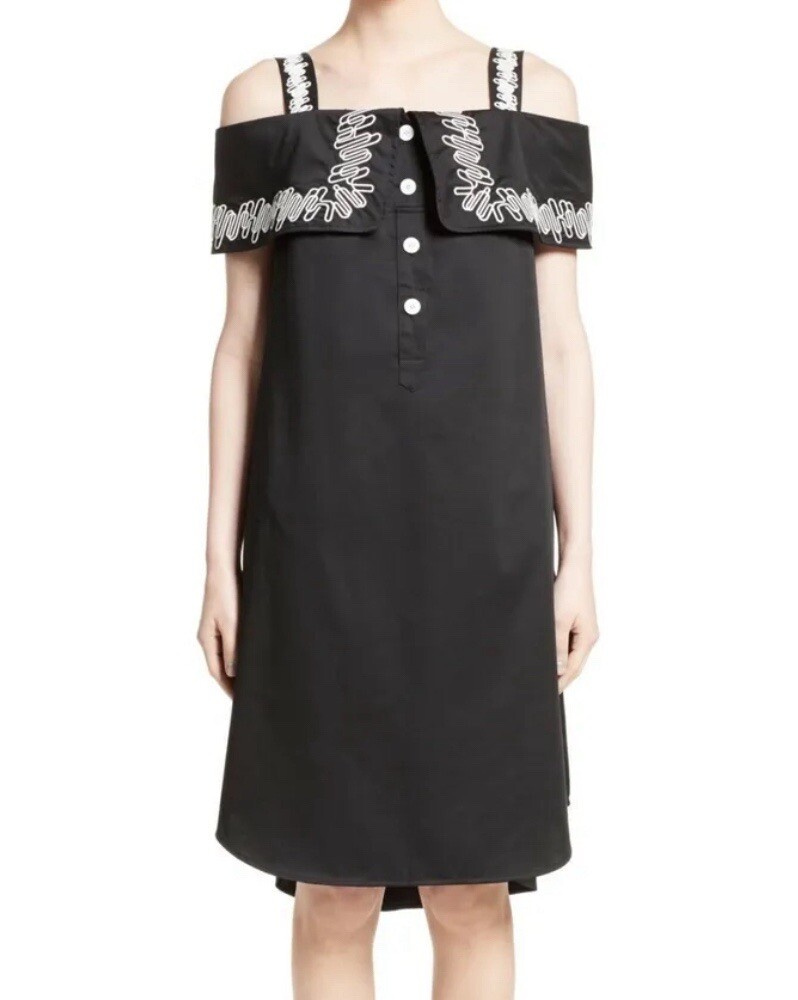 Opening Ceremony Embroidered Off The Shoulder Dress in Black – Size 2