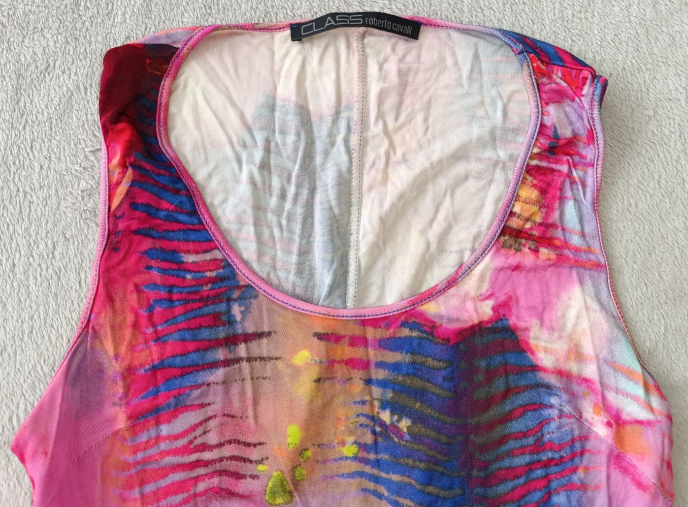 Class Roberto Cavalli womens Multicolor Floral Sleeveless Summer Dress size 10