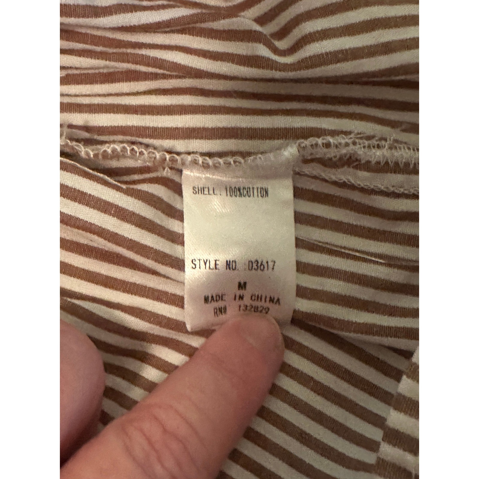 The Refinery Brown White Striped Tiered Babydoll Mini Dress Tunic Medium