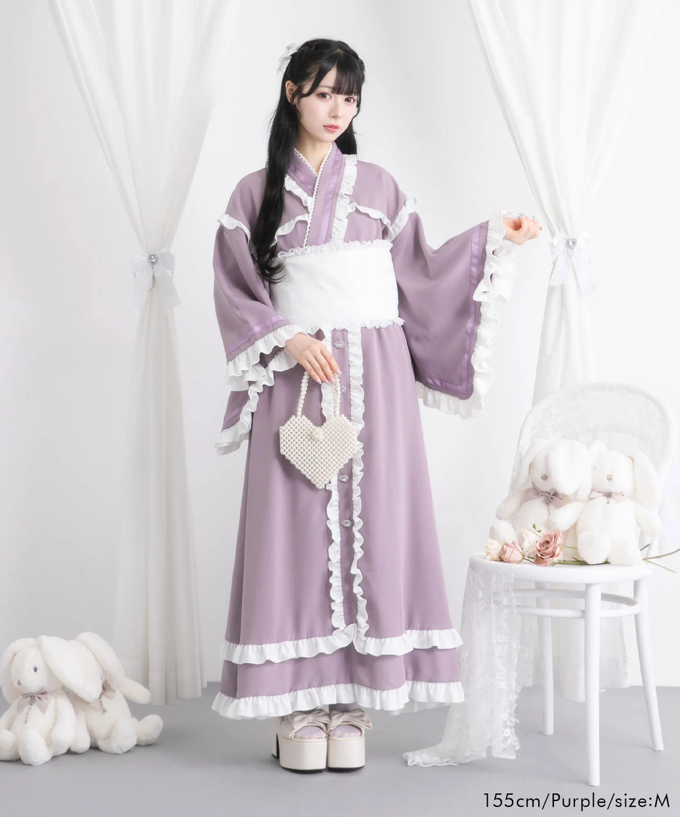 BULK BUY Ruffled Ribbon Tiered Yukata Jirai New