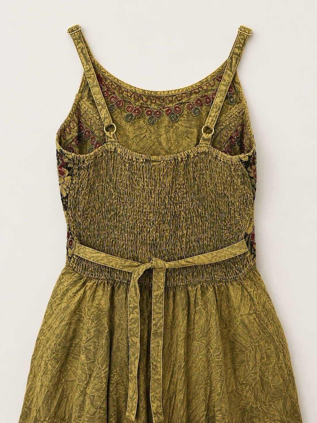 Boho Handkerchief Hem Pixie Dress Embroidered Corset Front Multi Layers NWT
