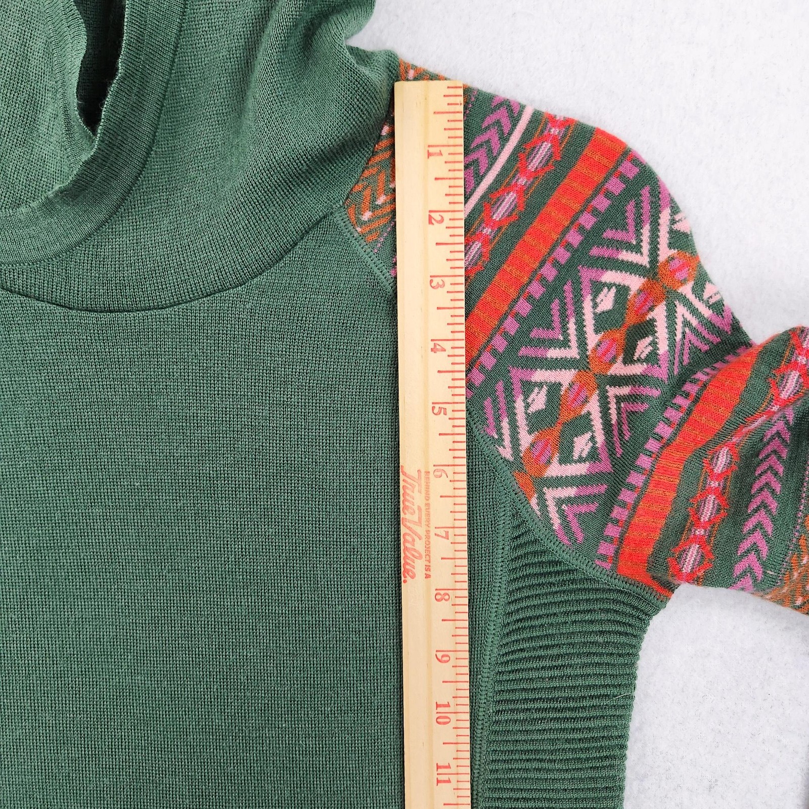 Krimson Klover Dress Womens Small Green Merino Wool Blend Maker Hoodie Sweater