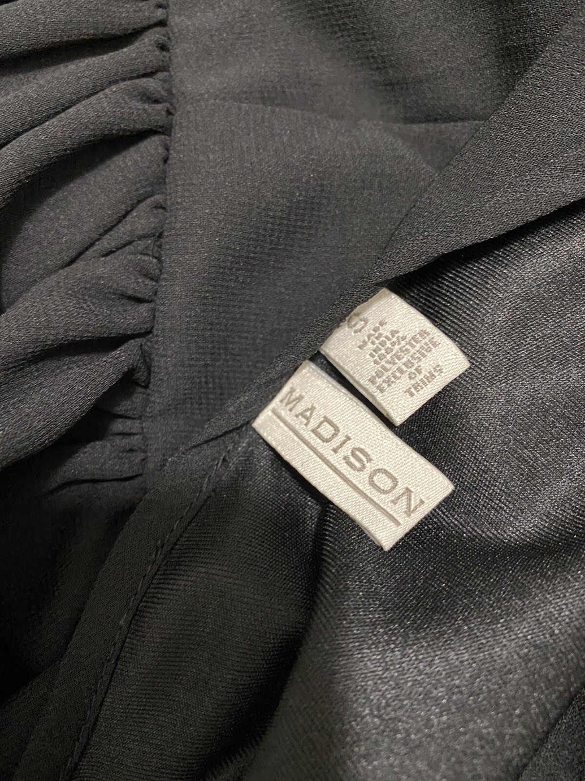 Madison Womens Dress Size Small Black Embriodered