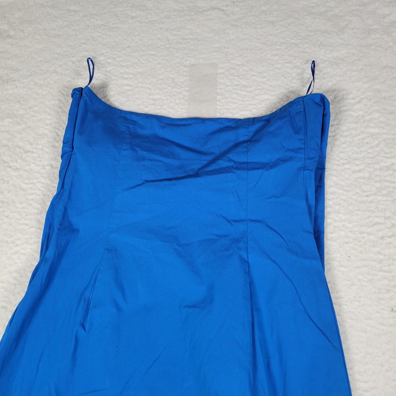 Simon Miller Mango Dress Womens S Blue Green Colorblock Strapless Wrap Midi Knot