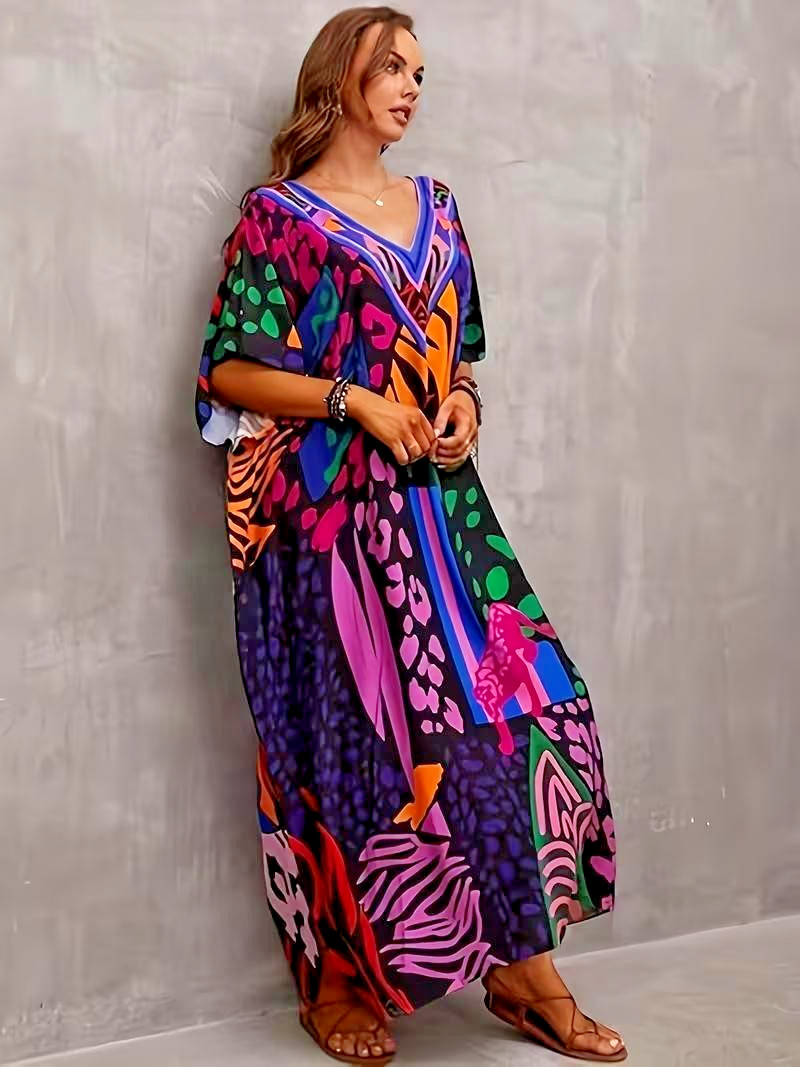 Caftan Plus One Size – Bohemian Style Loose – Beach Kaftan Dress