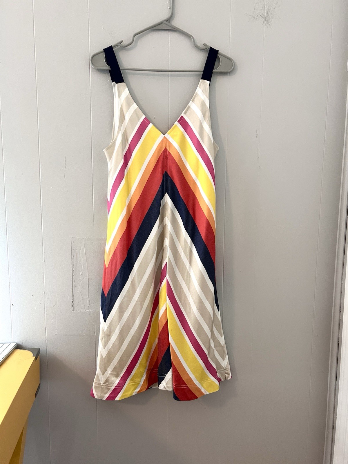 Trina Turk Cayson Dress Chevron Print Size Large