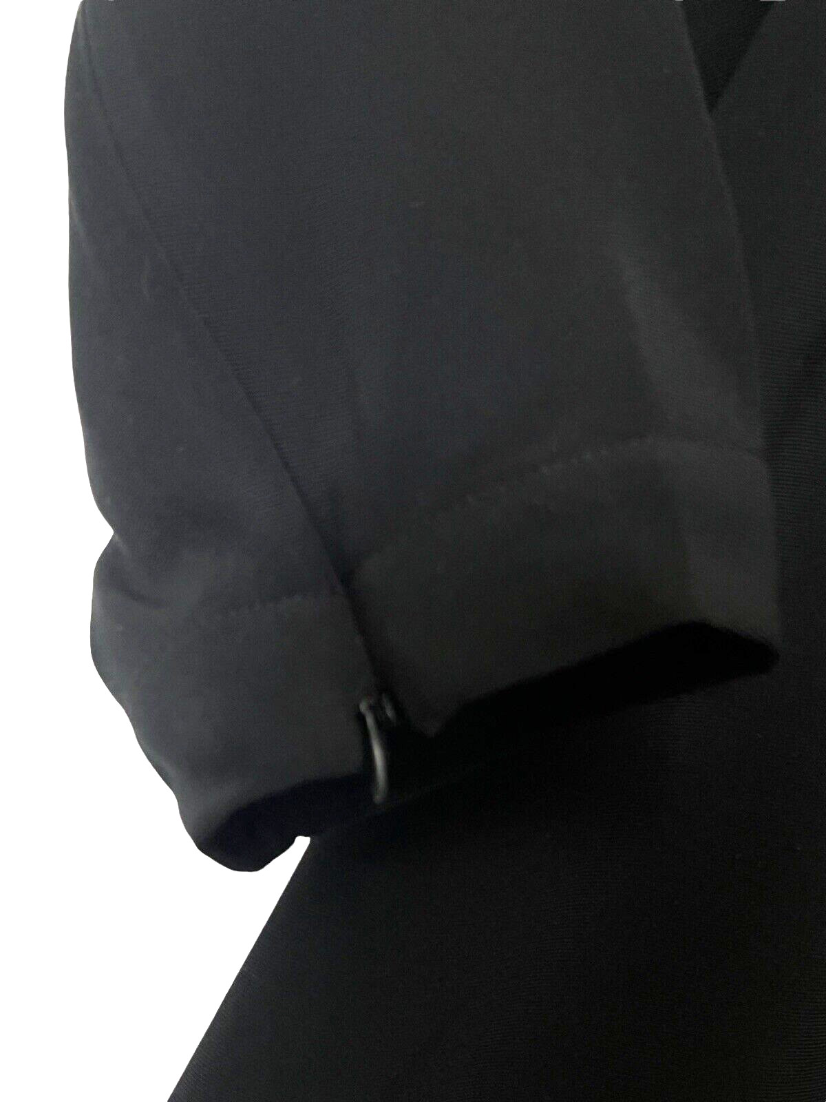 Sergio Hudson Midi Dress 1X Black Sh Pads Classic Minimalist Mob Wife Capsule