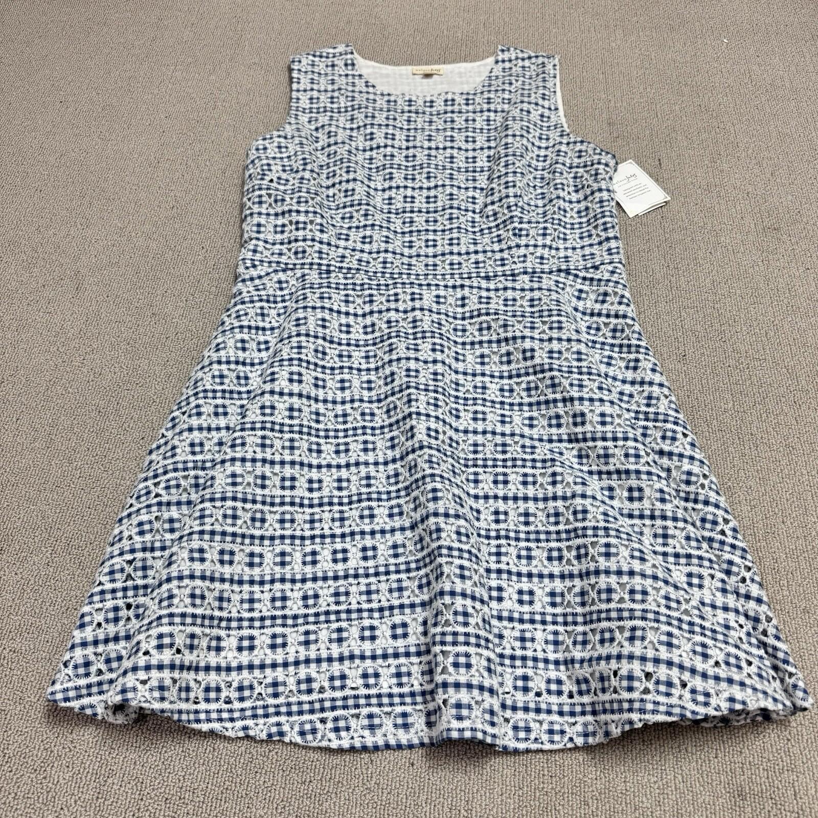 Maison Jules Dress Blue White Sleeveless Women’s Size XL NWT