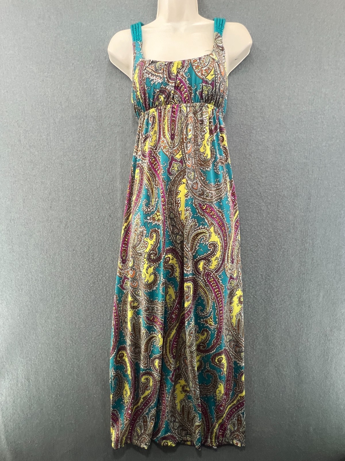 Seductions Paisley Maxi Dress Boho Festival Beach Holiday Stretch UK 8