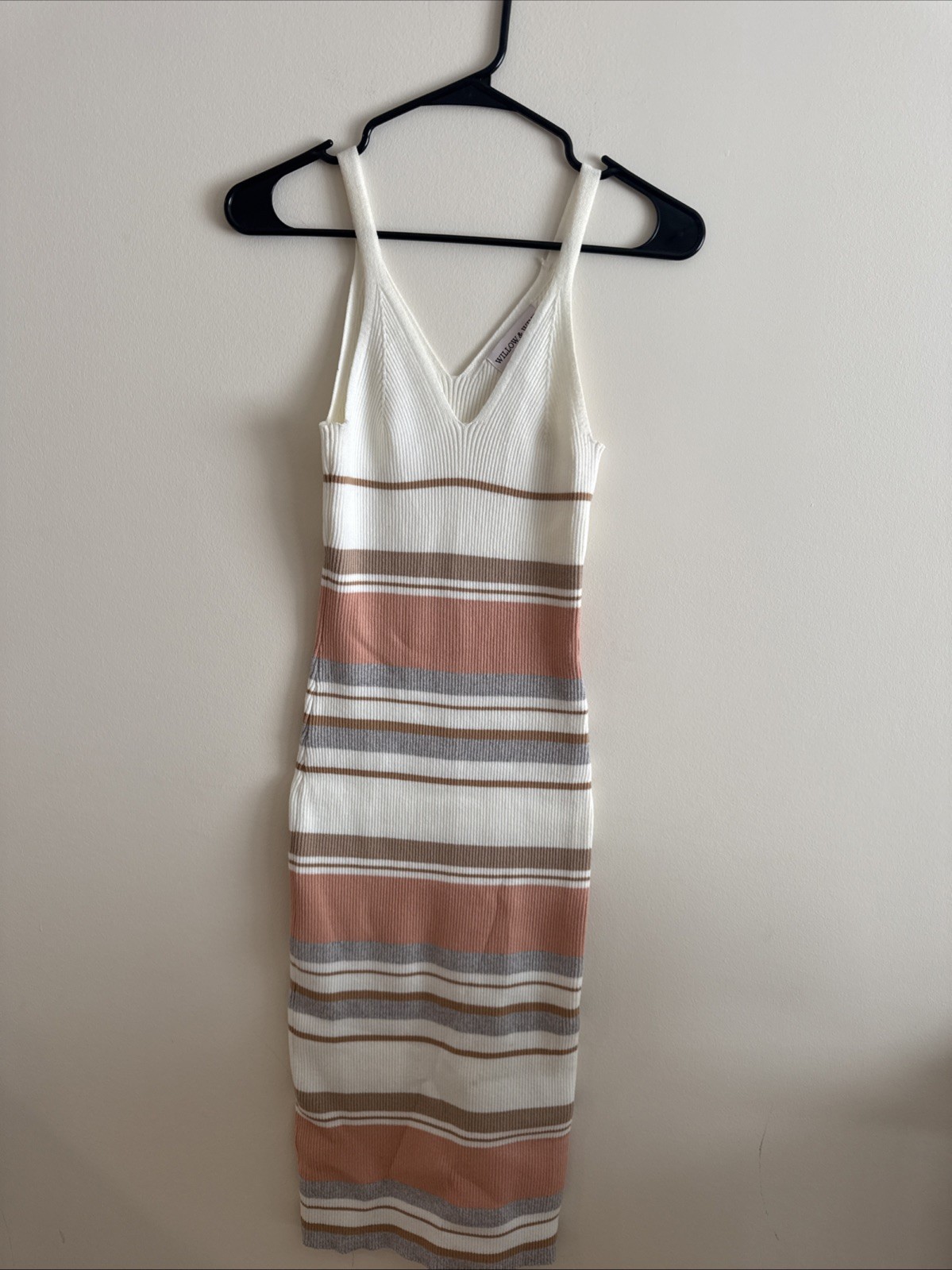 Willow and wind Midi Dress Bodycon Knit Rayon Blend Pastel Size S